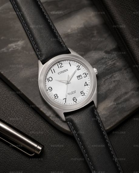 Citizen Eco-Drive Titanium miesten rannekello nahkarannekkeella | AW1640-16A