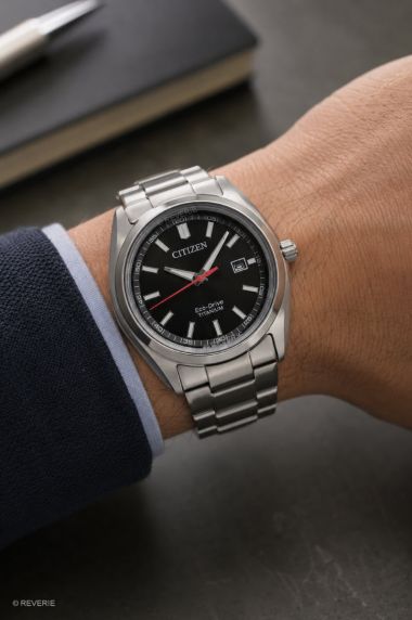 Citizen Mens Eco-Drive Black Super Titanium 40mm
