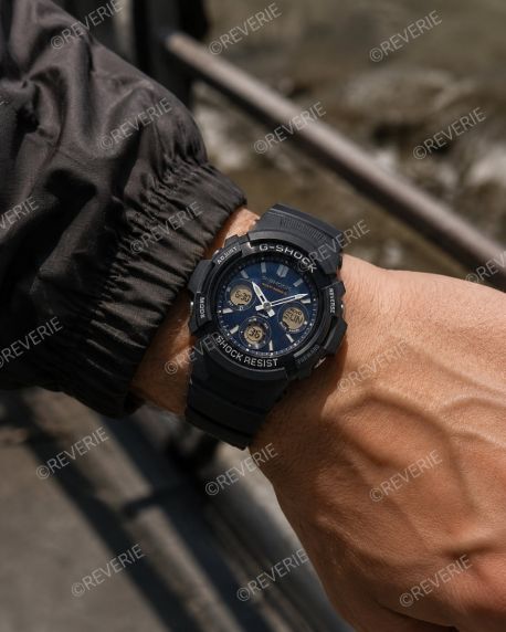 Sininen Wave Ceptor G-Shock kello tarkkuutta ja kestävyyttä varten | AWG-M100SB-2AER