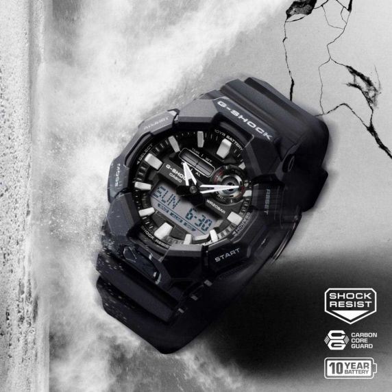 G-SHOCK Carbon Core Guard ana-digitaalinen musta ympäristöystävällinen kello | GA-010-1AER