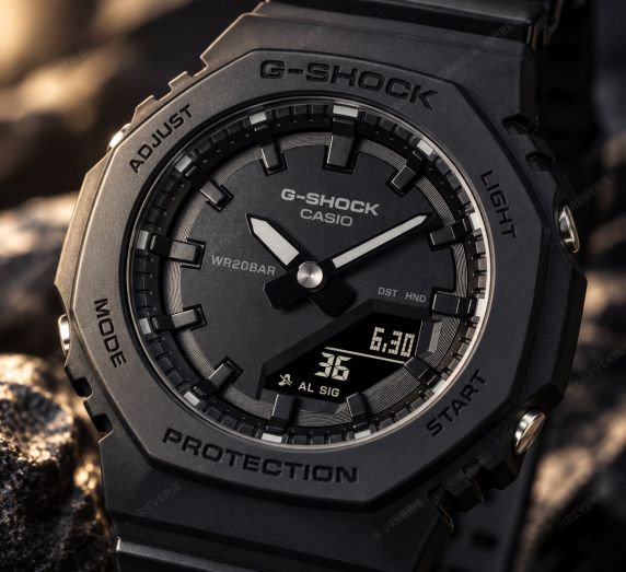 Ekologinen musta G-SHOCK biohartsikello 200M vedenkestävyydellä | GMA-P2100BB-1AER